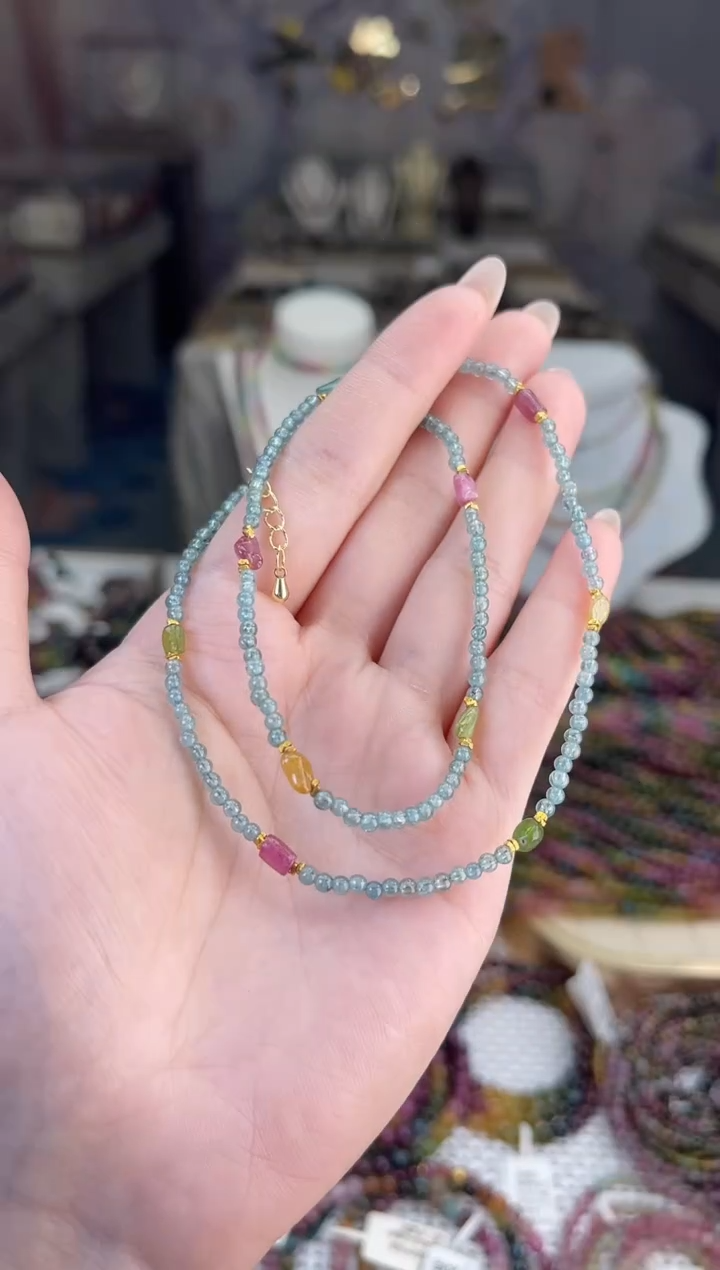 /未镶嵌碧玺碧玺项链多样性发货