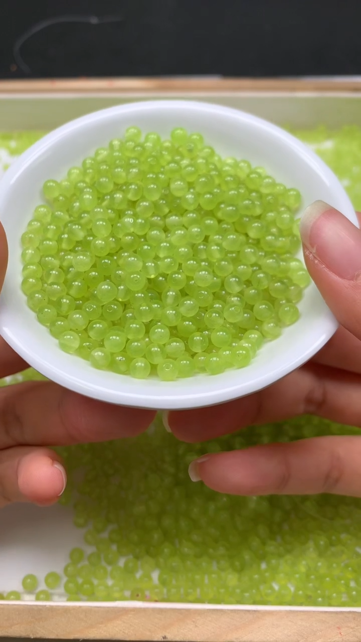 未镶嵌散珠玛瑙/玉髓B203 青提葡萄4mm110个8元