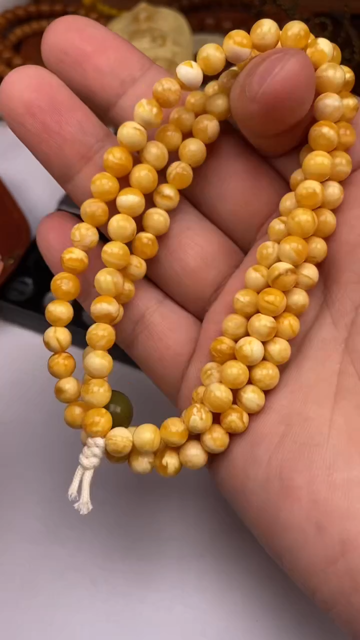 【闪购商品】蜜蜡裸石未镶嵌蜜蜡108单圈