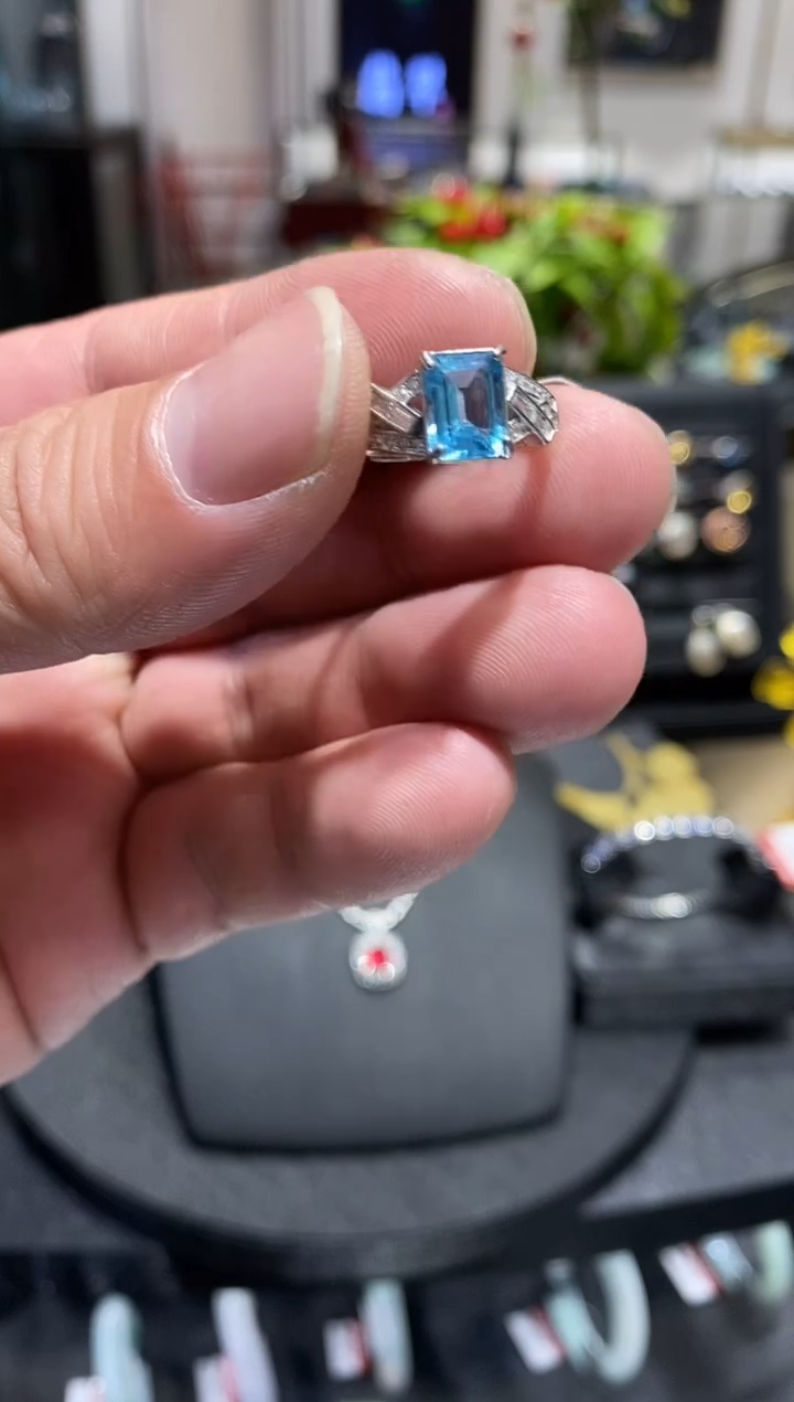 【闪购商品】托帕石戒指银S925镶嵌清仓福利