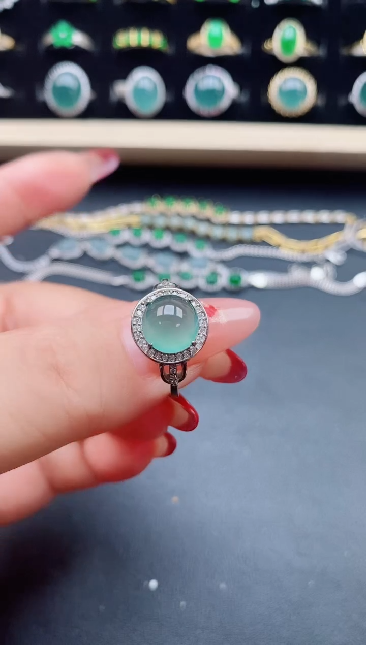 【闪购商品】翡翠戒指银S925镶嵌5805850