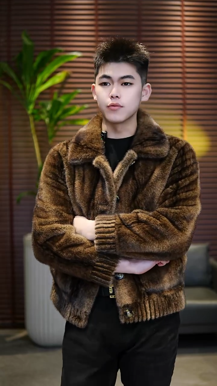 k**熙46码（90-110斤）男士双面穿夹克