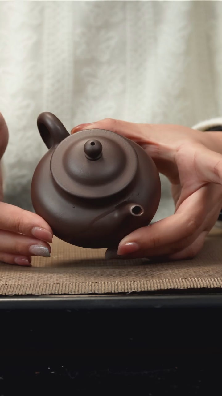 紫砂茶盏深井紫泥/潘壶170CC