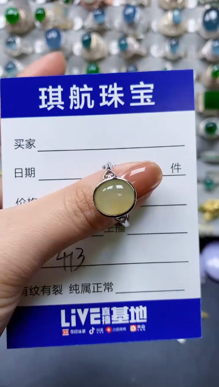【闪购商品】翡翠戒指银S925镶嵌0413