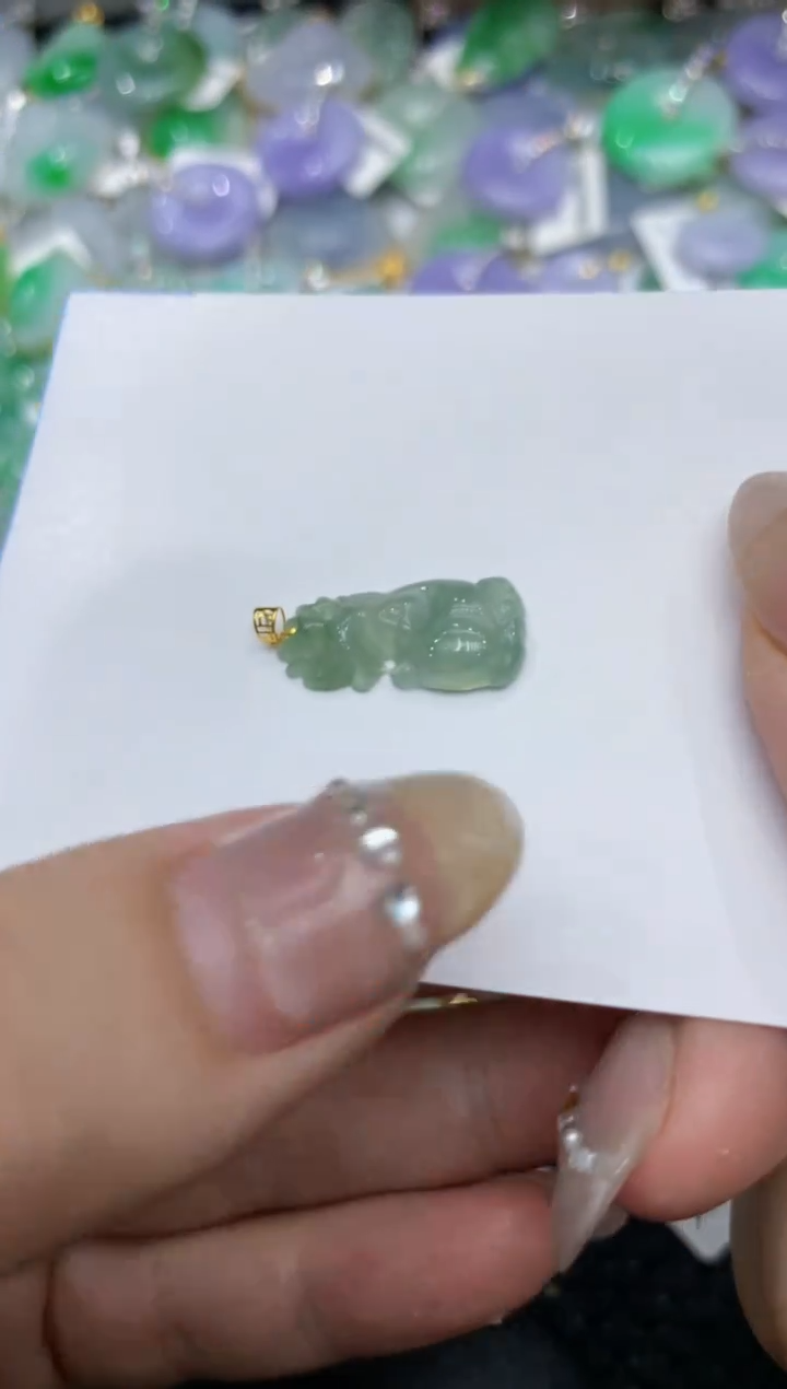 【闪购商品】翡翠颈饰18K金镶嵌222222222