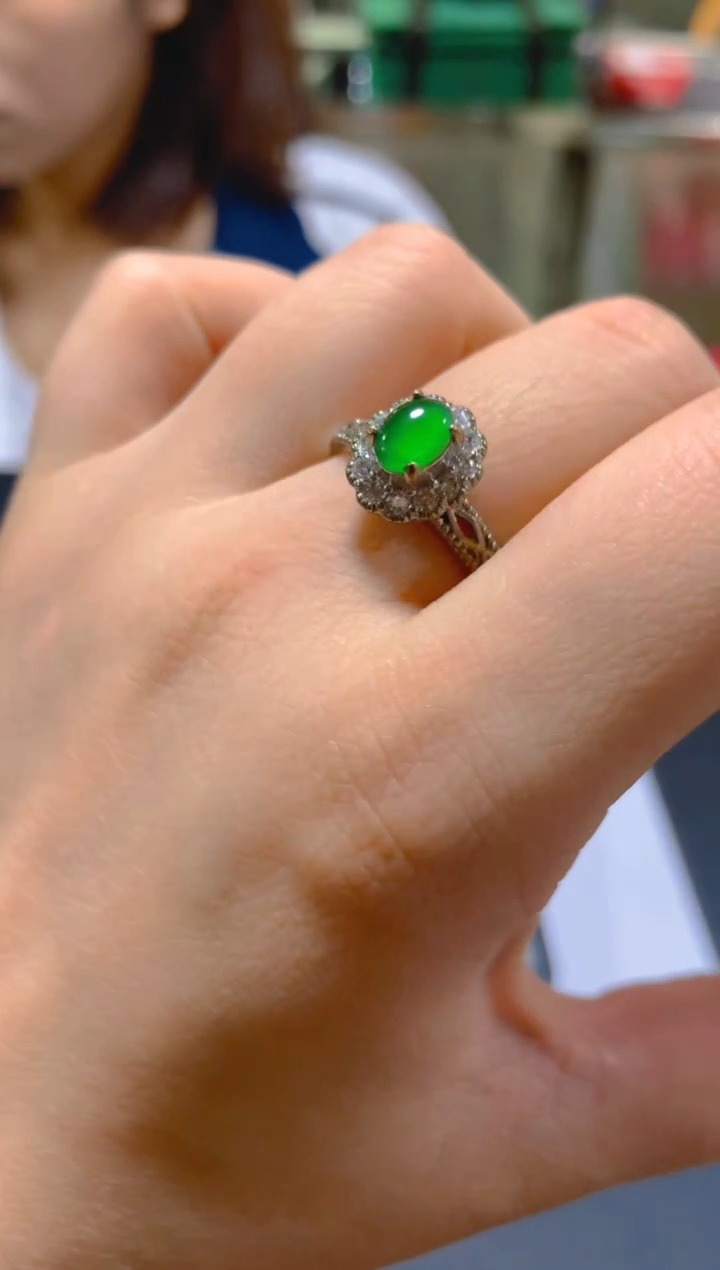 未镶嵌戒指翡翠多样性发一