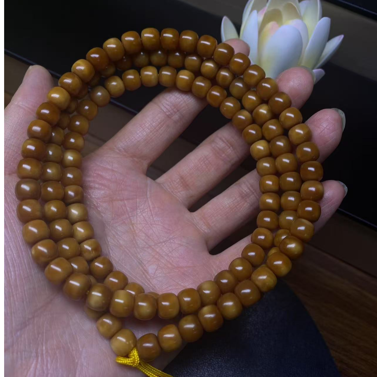 龙脊菩提玉化料8×7脖挂 老型天然玉化籽 一物一图，客服挑串