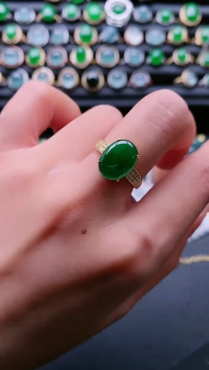【闪购商品】翡翠戒指银S925镶嵌11111111