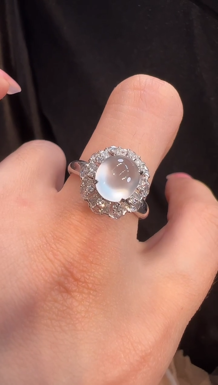 【闪购商品】翡翠戒指18K金镶嵌戒指