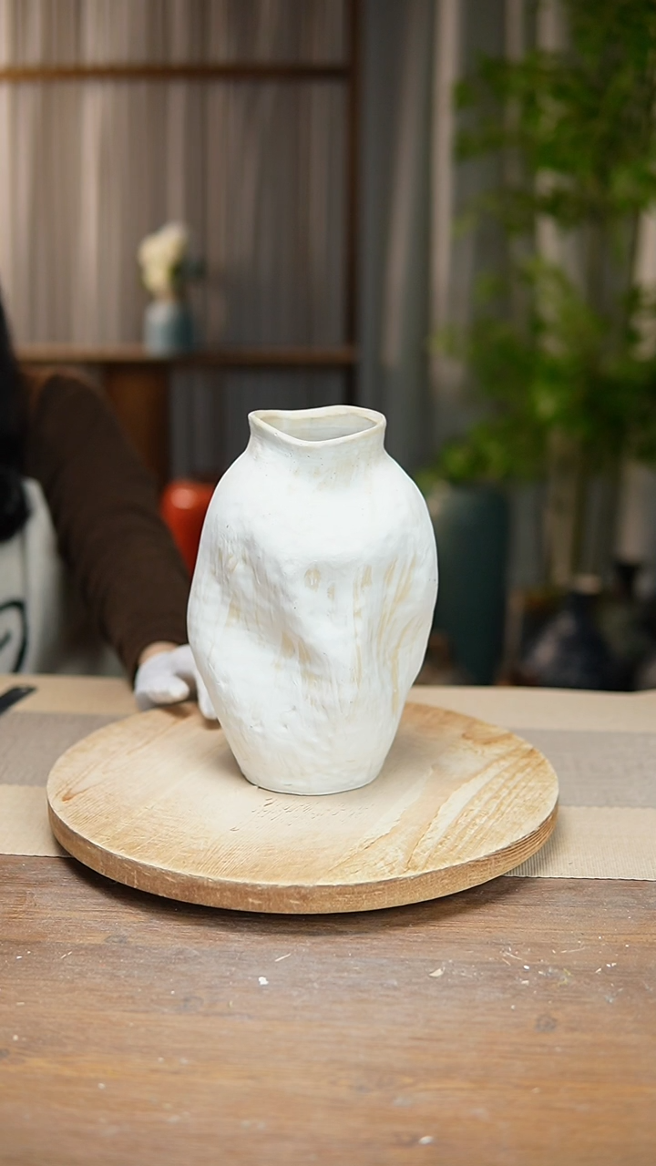 【闪购商品】陶瓷  花器陶瓷花瓶手捏瓶002瑕疵 