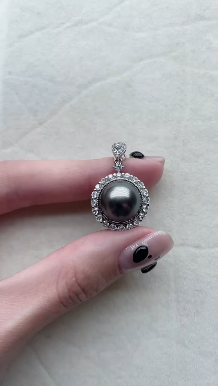 【闪购商品】海水珍珠吊坠银S925镶嵌42