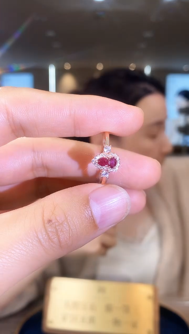 【闪购商品】红宝石戒指银S925镶嵌09