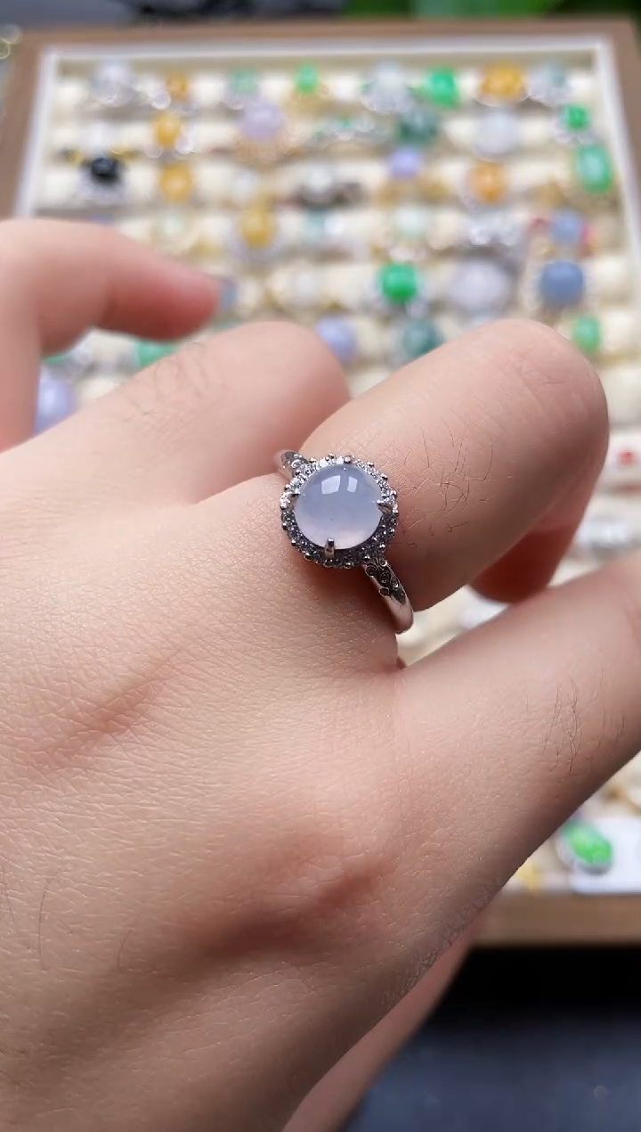 银S925镶嵌戒指翡翠11