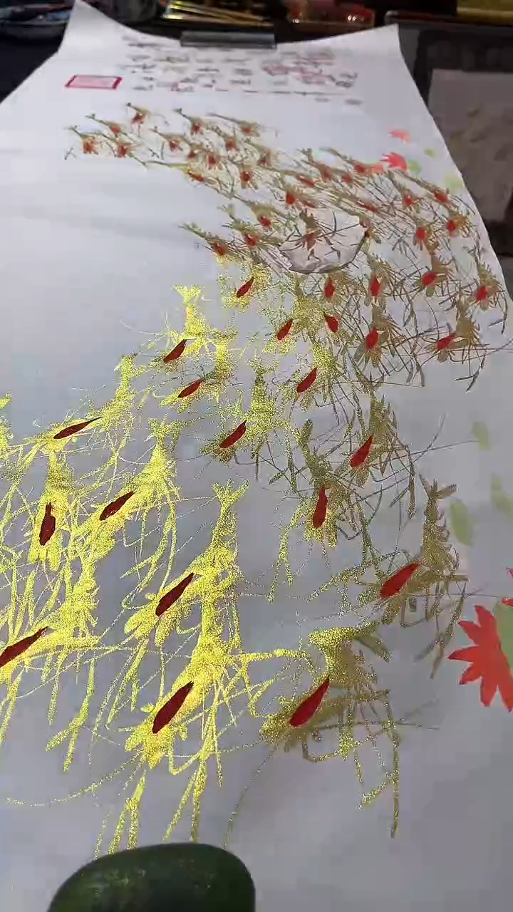 国画李东峰国画金墨虾