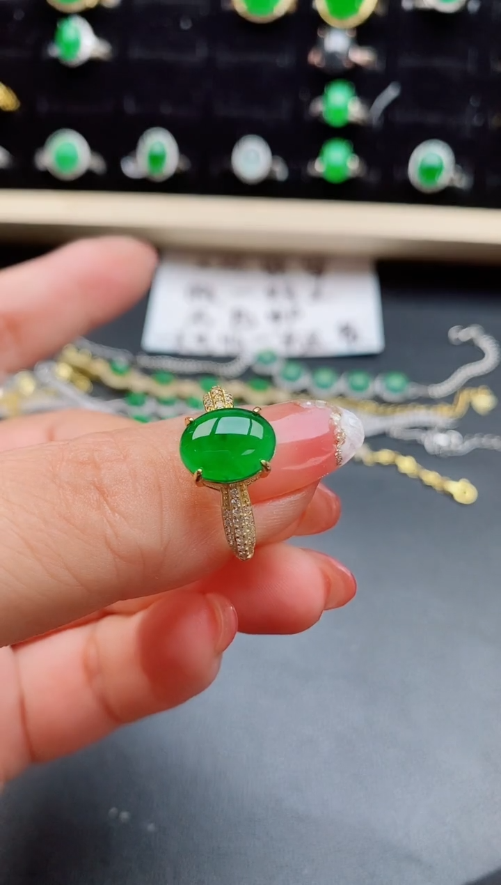 【闪购商品】翡翠戒指银S925镶嵌5080550