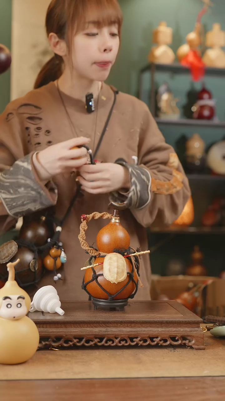 【闪购商品】57号精品天然大漆工艺防渗内胆酒葫芦~