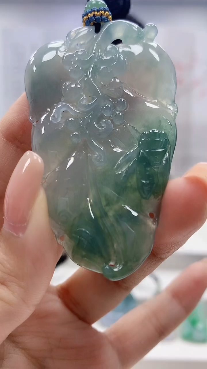 定制翡翠未镶嵌5028xx-毛货挂件62