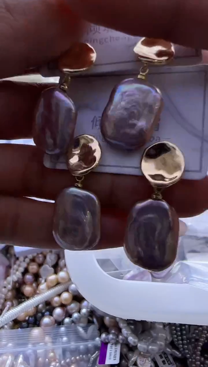 【闪购商品】淡水珍珠耳饰银S925镶嵌530