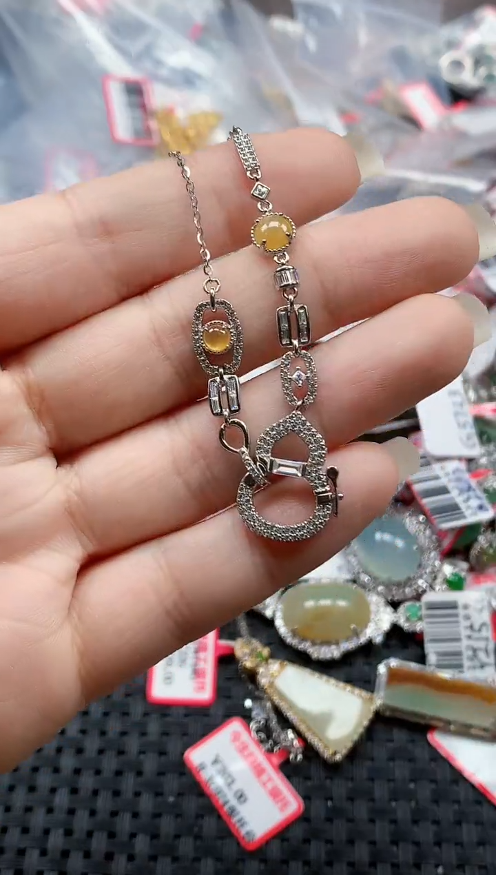 银S925镶嵌戒指翡翠天然A货缅甸翡翠