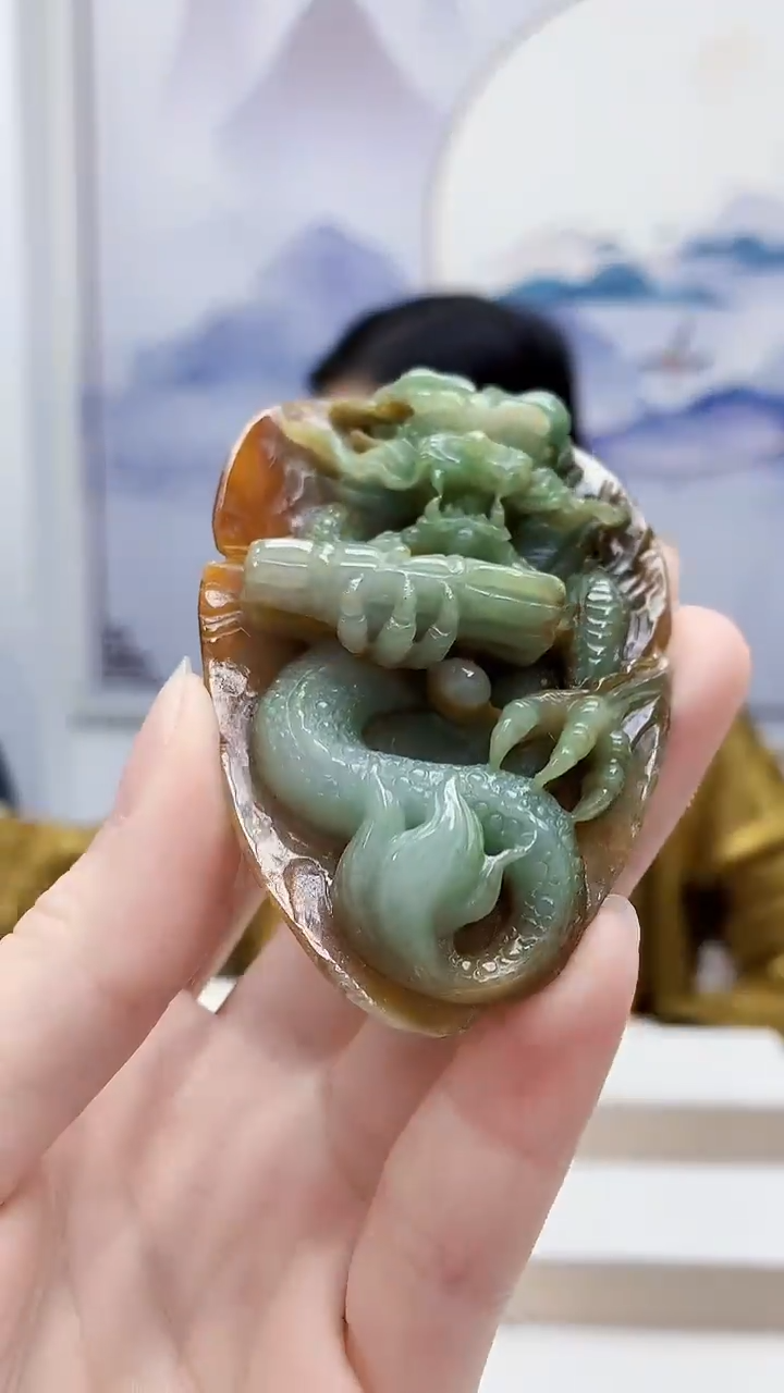 未镶嵌定制翡翠4852ry-毛货挂件239