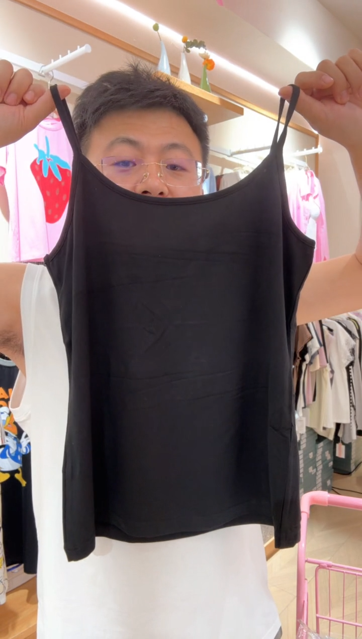 棉W173黑色女士吊带