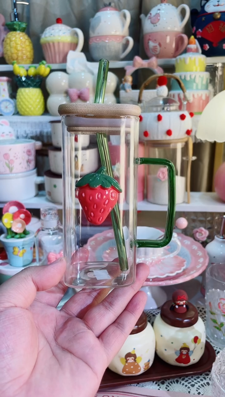 【闪购商品】瓷片精致生活需要的吸管水杯
