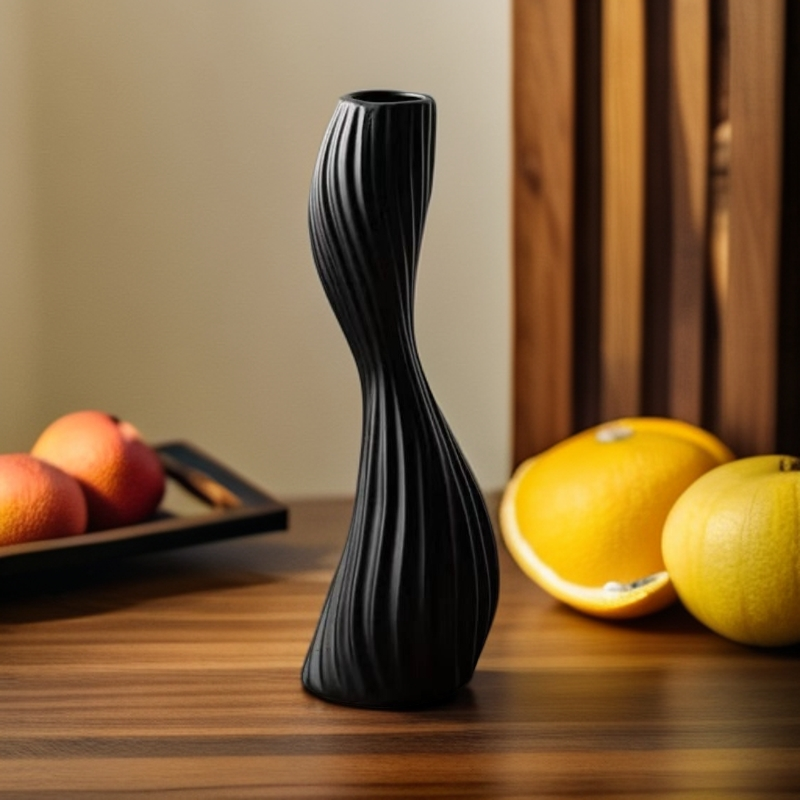 S型小蛮腰天鹅颈插花瓶北欧装饰花器花瓶精致高级感家居摆件