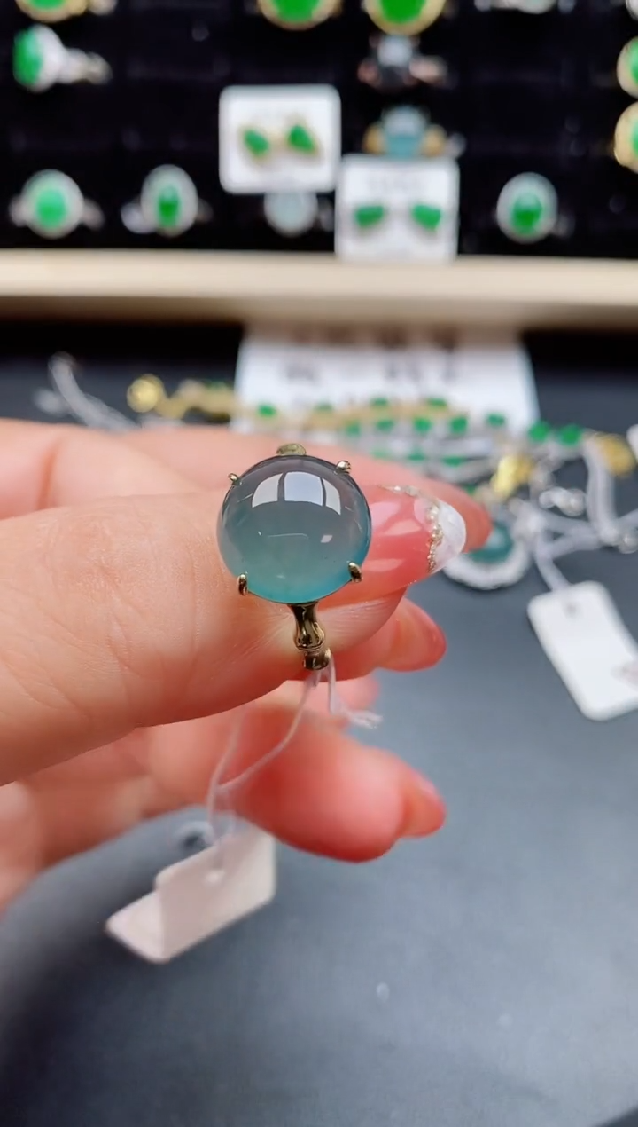 【闪购商品】翡翠戒指银S925镶嵌50850