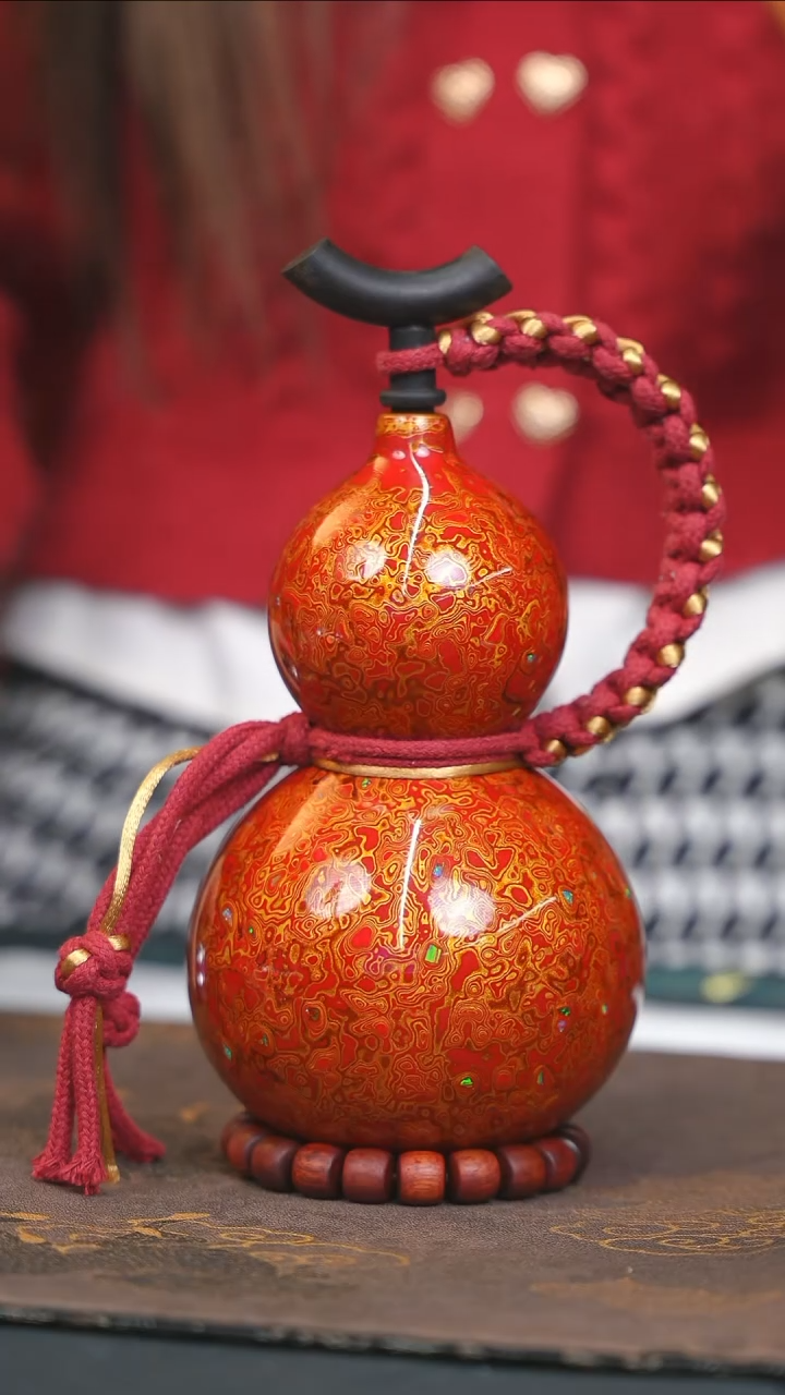 【闪购商品】WF198漆艺酒葫芦不包手串及旋转底座