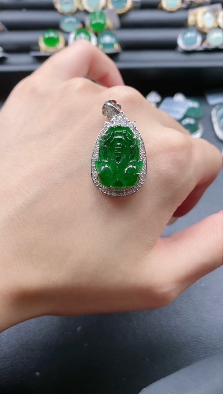 【闪购商品】翡翠戒指银S925镶嵌51511