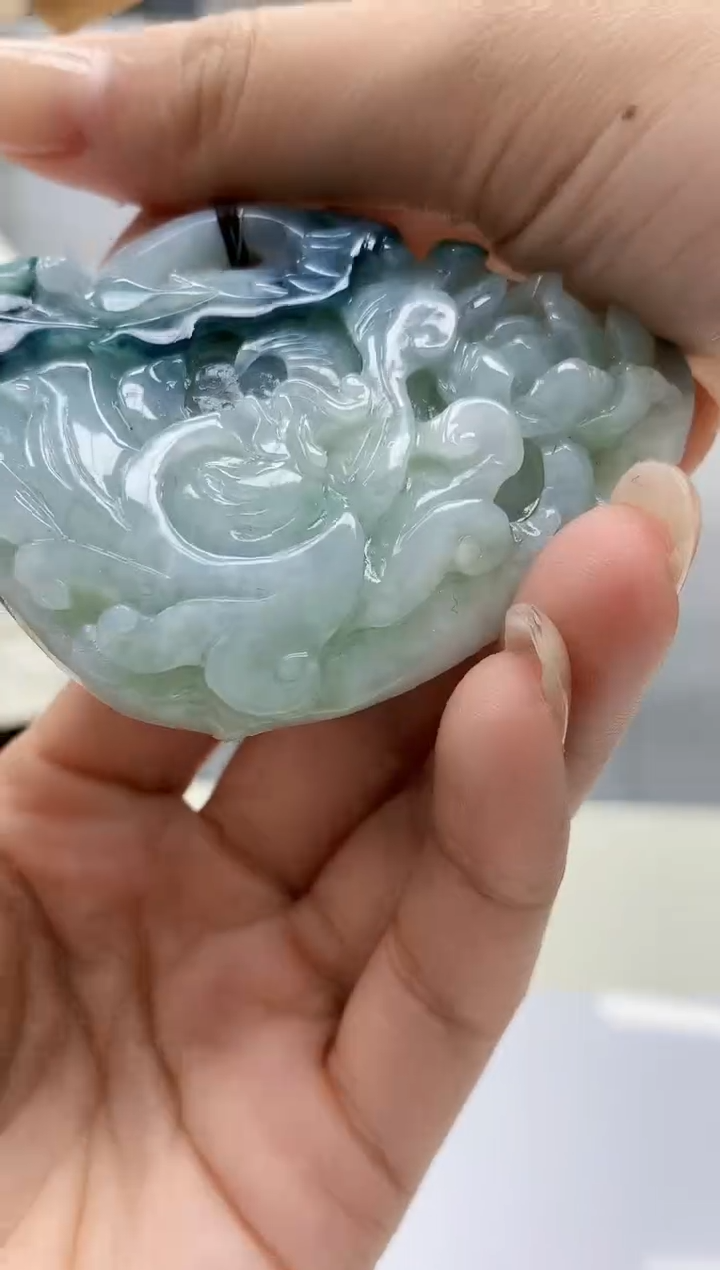 【闪购商品】定制翡翠未镶嵌4925lr-毛货挂件71