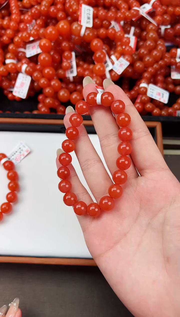 【闪购商品】南红玛瑙亮光手串卡10+未镶嵌保山杨柳滴水洞高品
