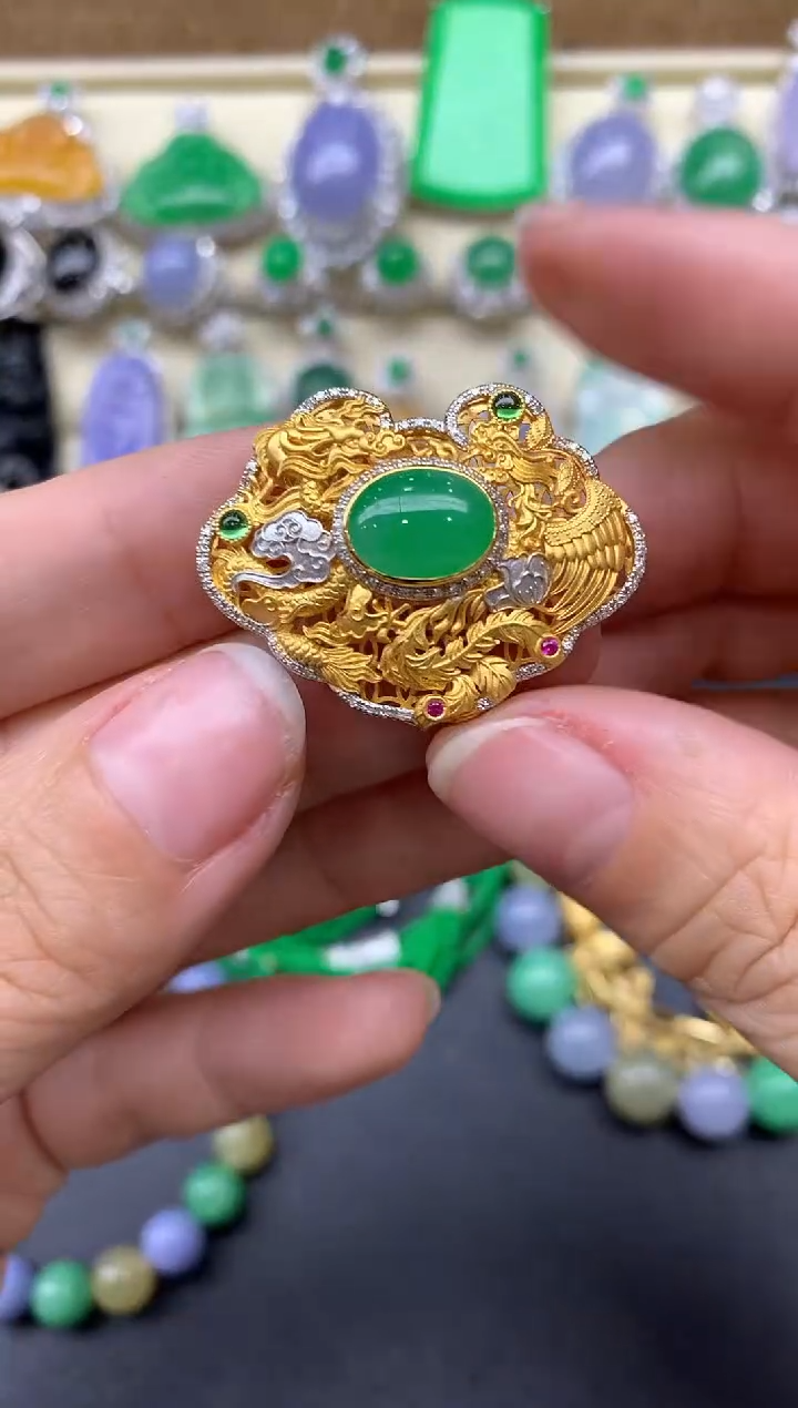 【闪购商品】翡翠颈饰18K金镶嵌712-中国好珍宝