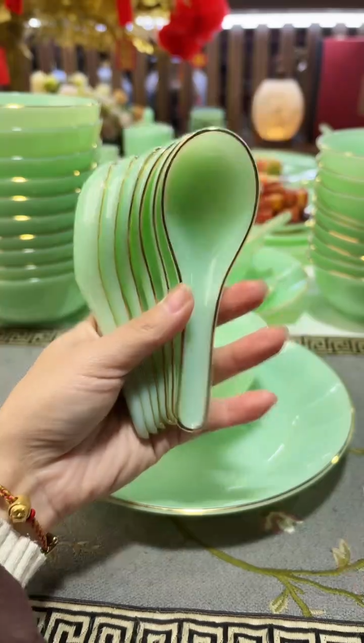 玉瓷  勺子6个景德镇餐具         