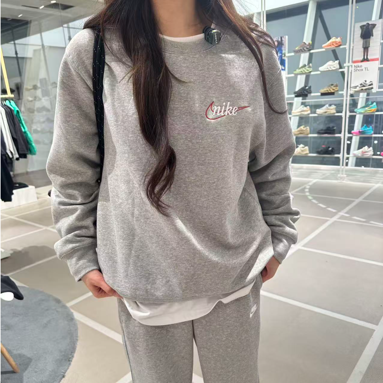NIKE/2026新款男女同款加绒宽松圆领内搭卫衣IF0680-063