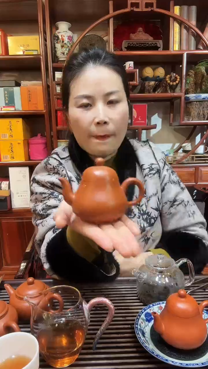 潮汕朱泥手拉壶120ml