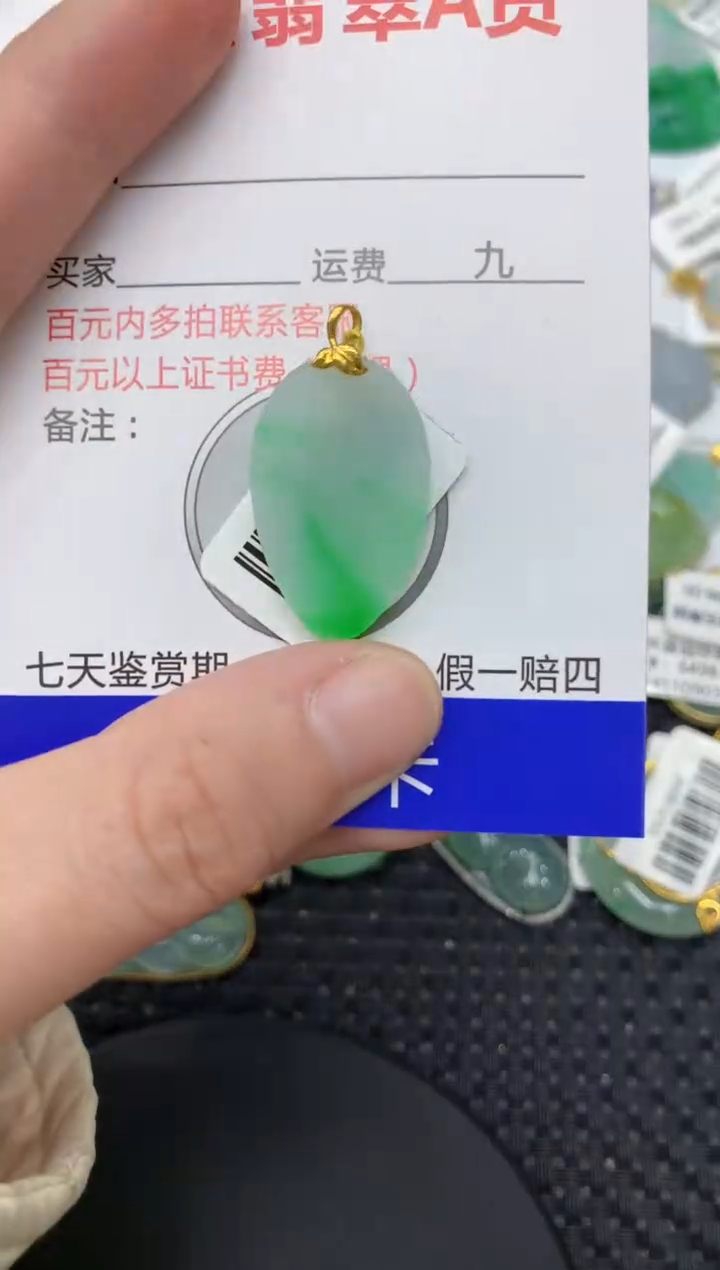 【闪购商品】翡翠颈饰18K金镶嵌11111111111