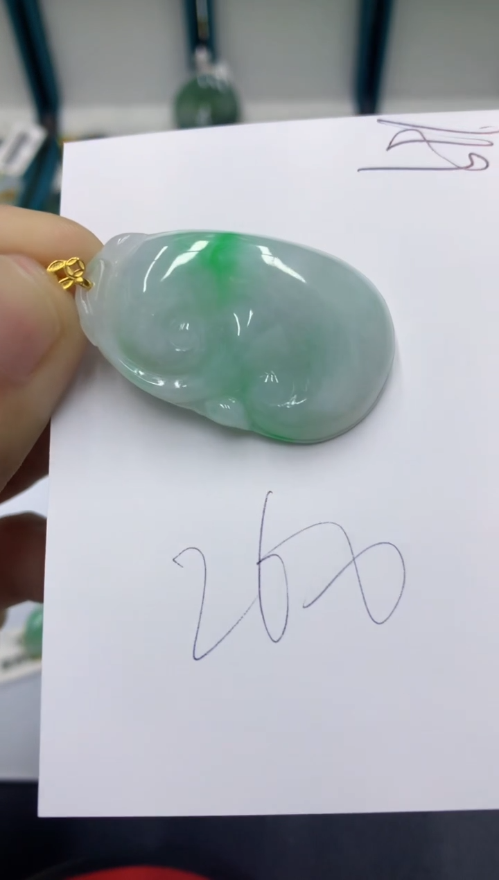 【闪购商品】翡翠颈饰18K金镶嵌翡翠