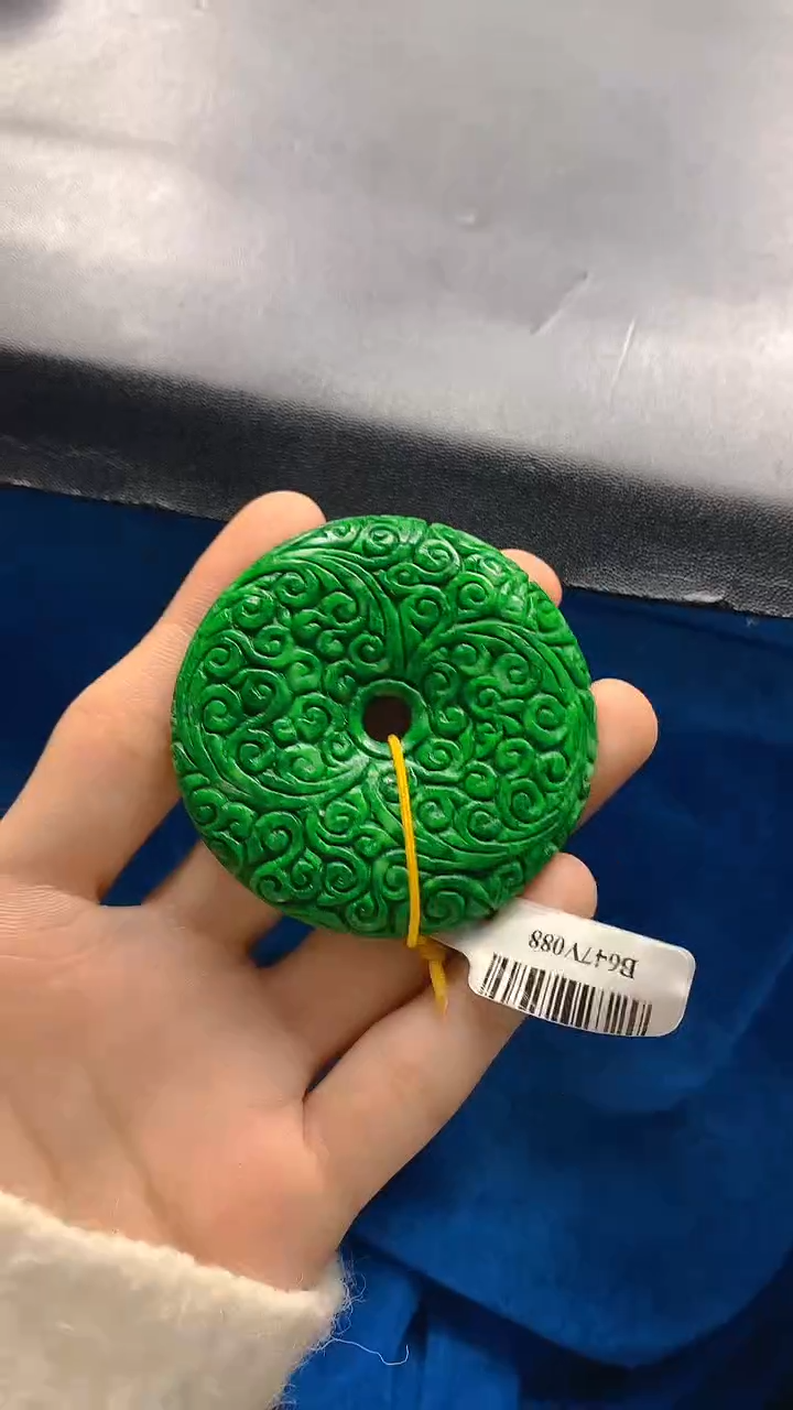 颈饰未镶嵌翡翠镌*天然缅甸a货翡翠