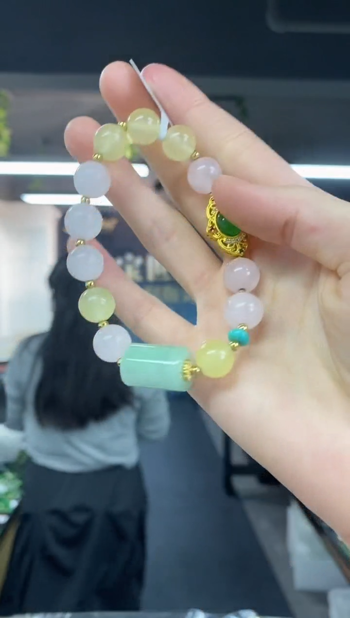 未镶嵌手链翡翠多样性发其一颜色微差