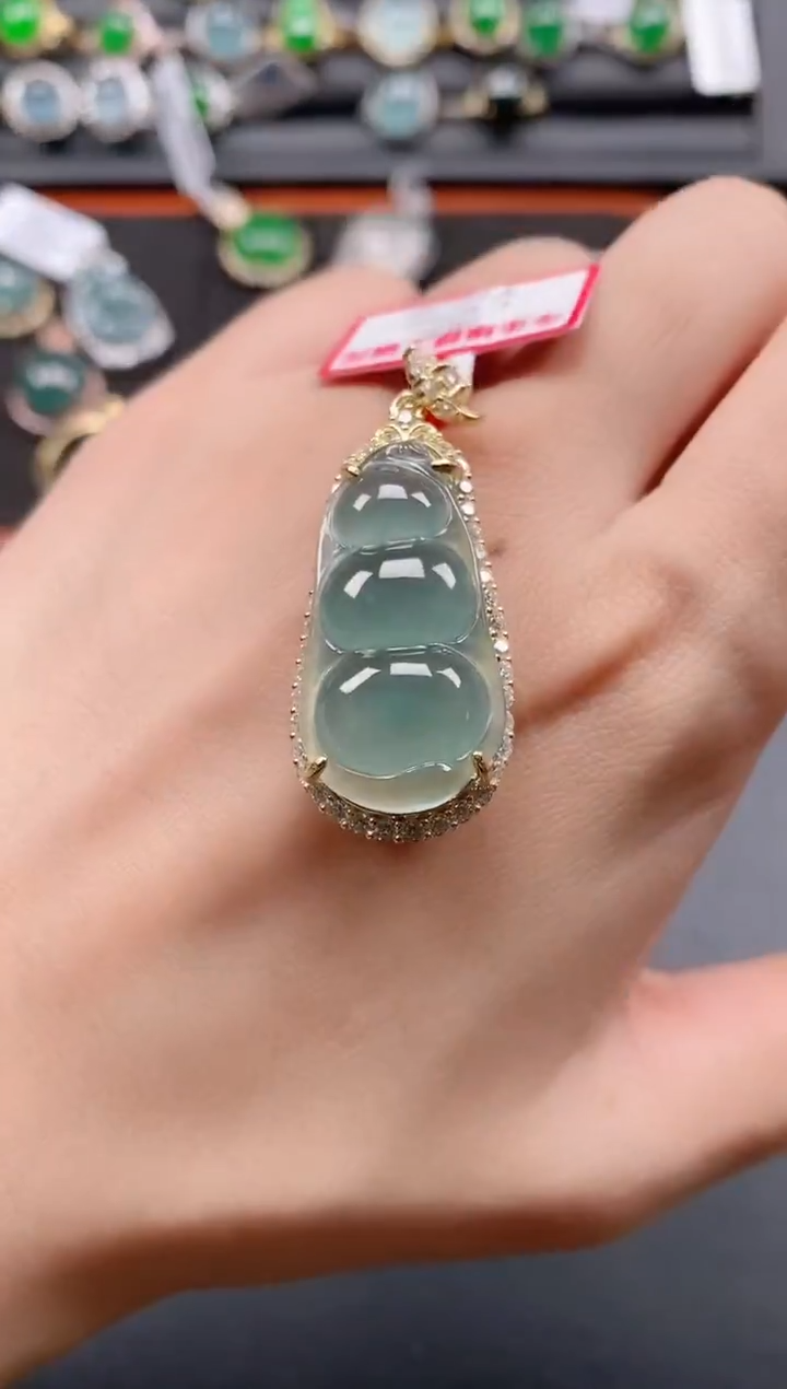 银S925镶嵌戒指翡翠111