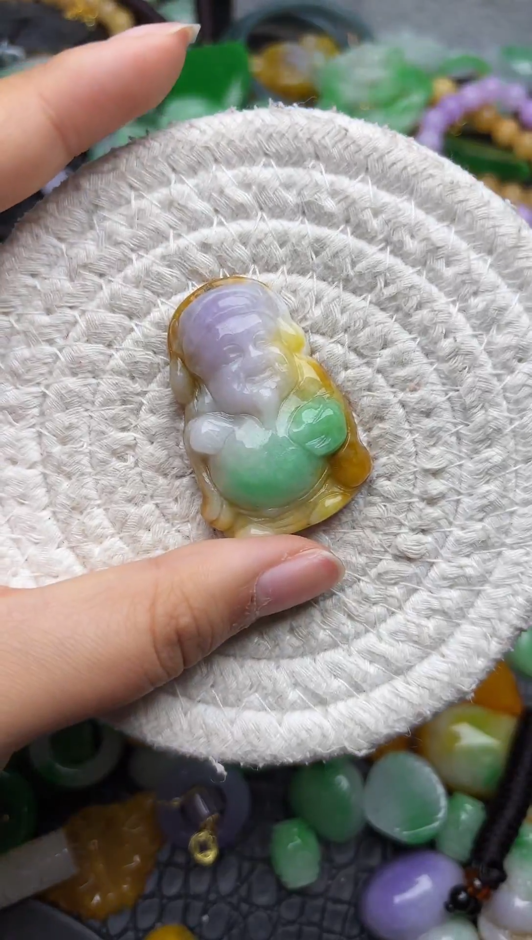 颈饰未镶嵌翡翠缅甸翡翠吊坠