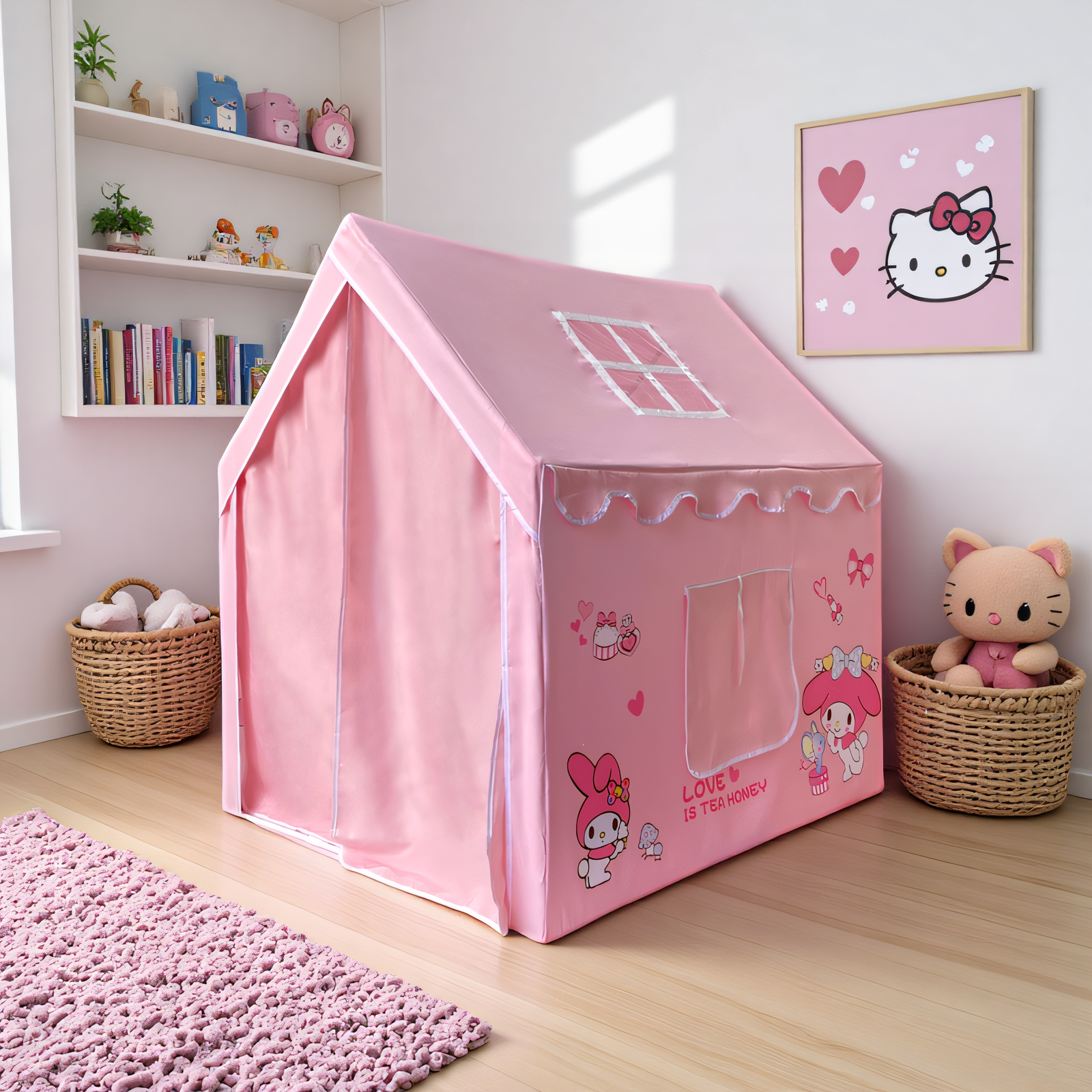 儿童室内小帐篷美乐蒂公主帐篷宝宝分床神器游戏屋生日礼物