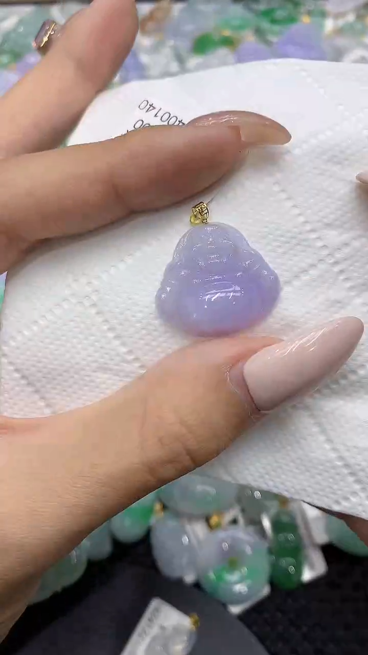 颈饰18K金镶嵌翡翠111111111111