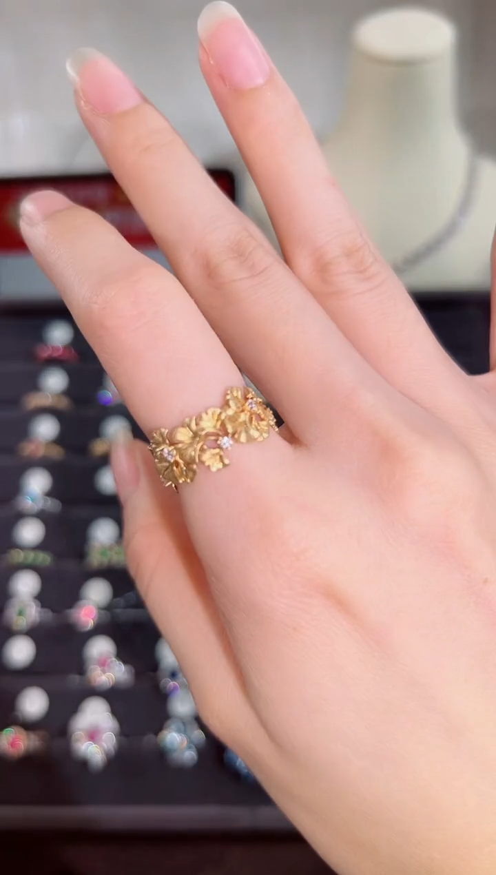 18K金镶嵌戒指钻石BR18176#-Y#171