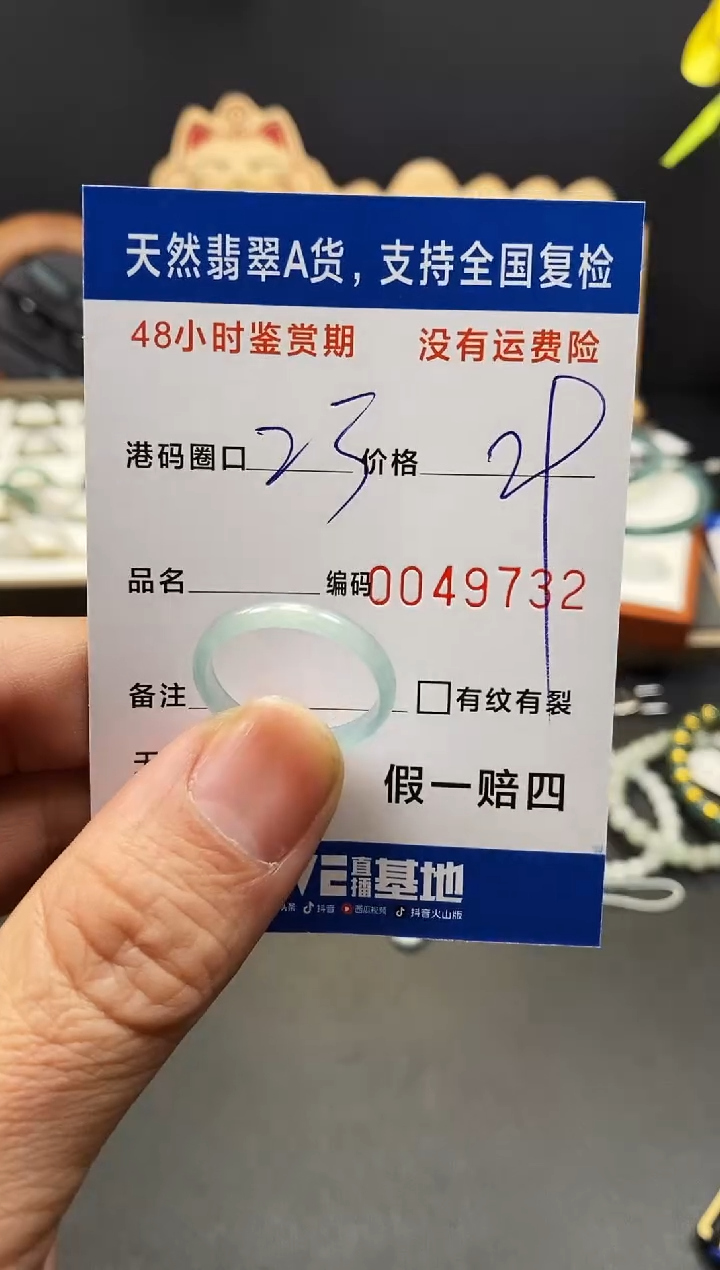 银S925镶嵌戒指翡翠9732