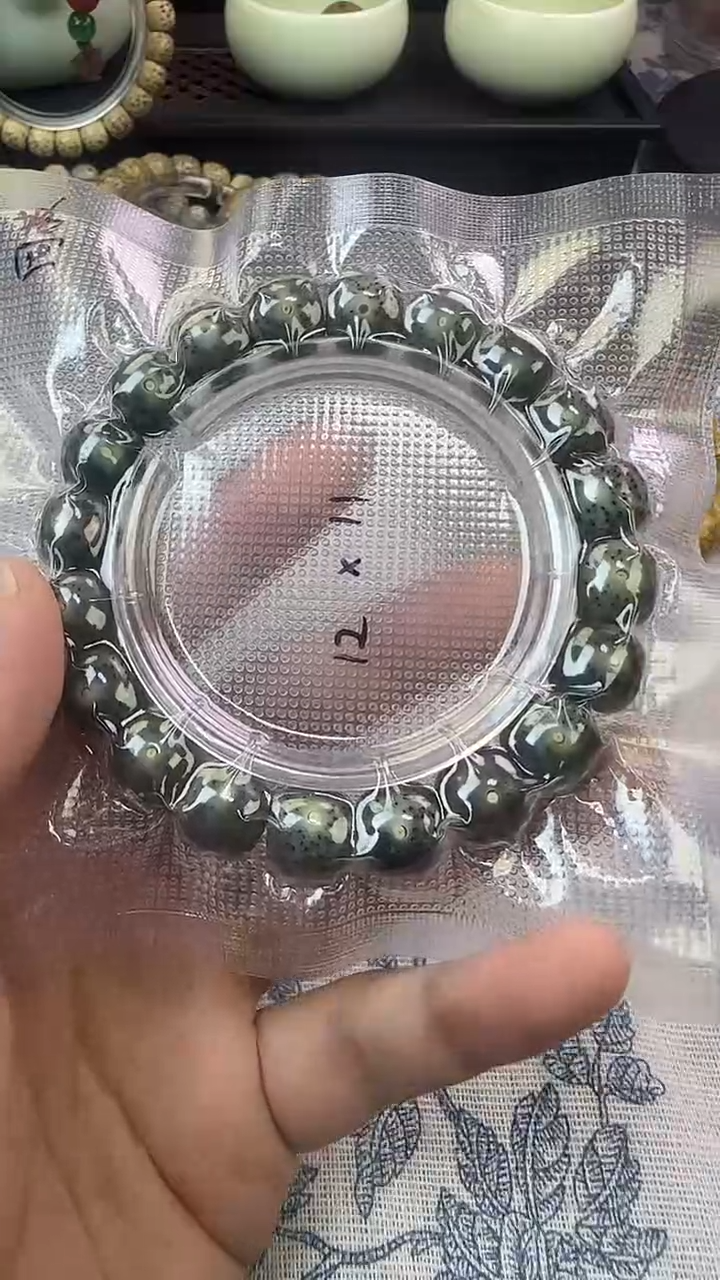 手串星月菩提13石玉料糯冰单圈12×11高透精工福利