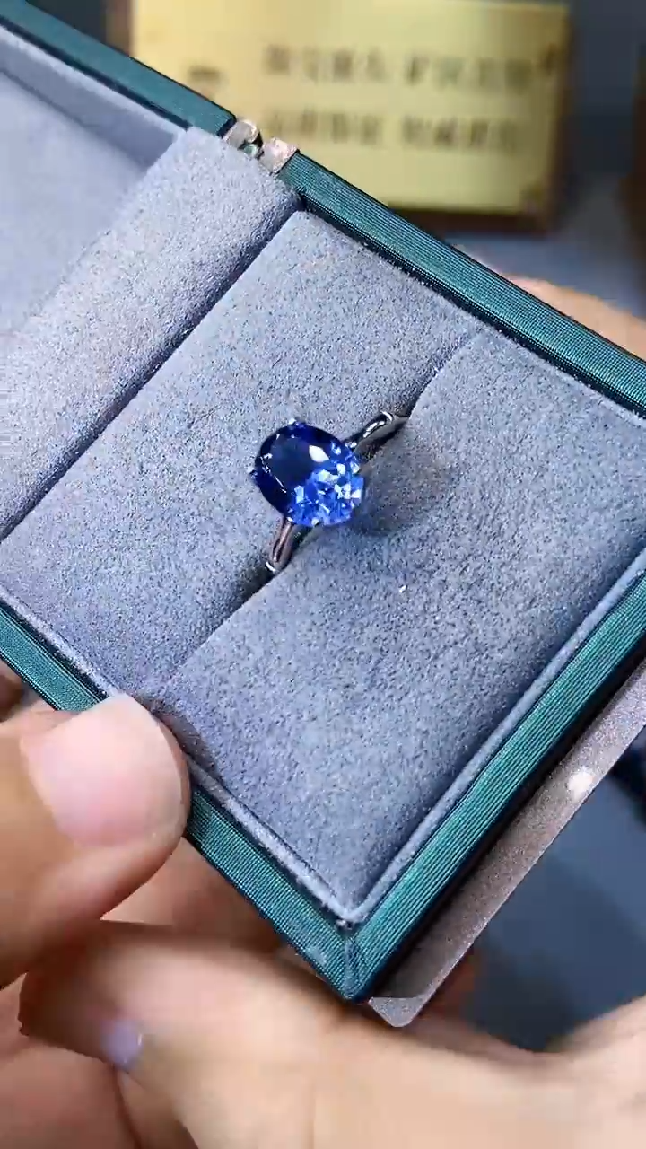 【闪购商品】蓝宝石戒指银S925镶嵌354