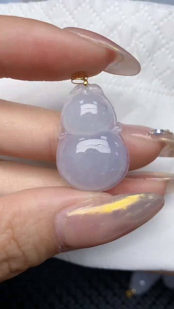 【闪购商品】翡翠颈饰18K金镶嵌天然翡翠A货