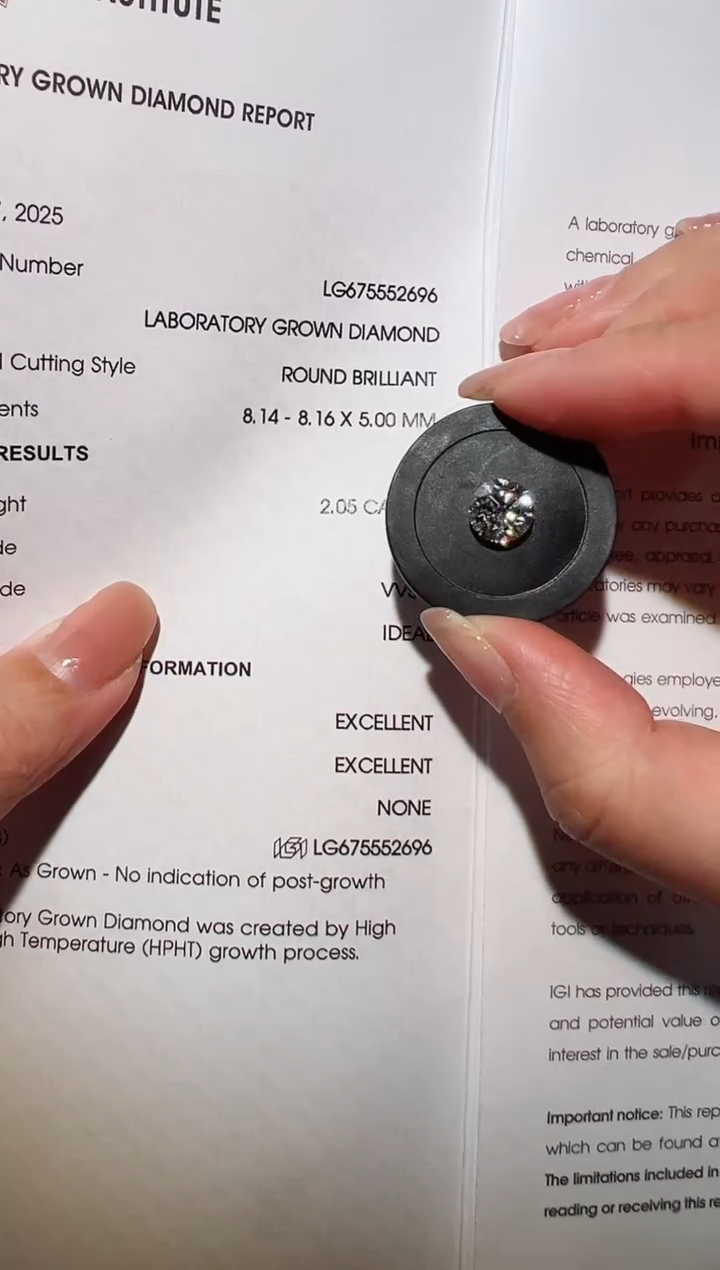 【闪购商品】实验室培育钻石裸石未镶嵌LG2696 2.05CT